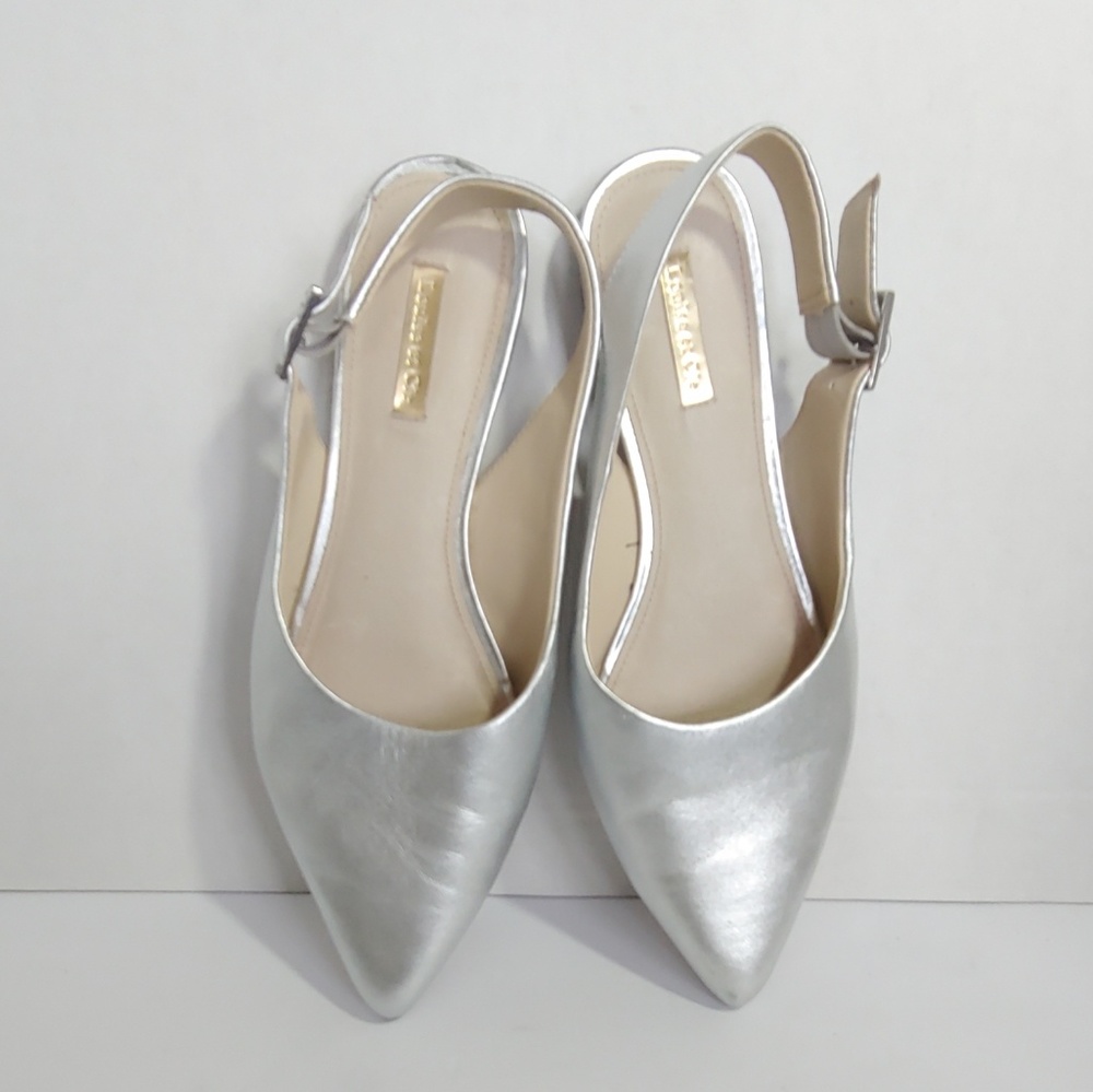 Louise et Cie silver sling back flats